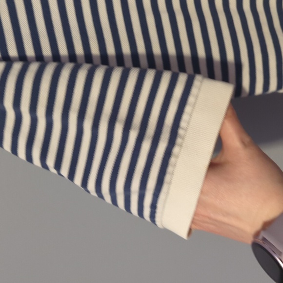 Vintage Y2K Polo By Ralph Lauren Navy and White Striped Collared Polo Logo XL - Picture 5 of 8